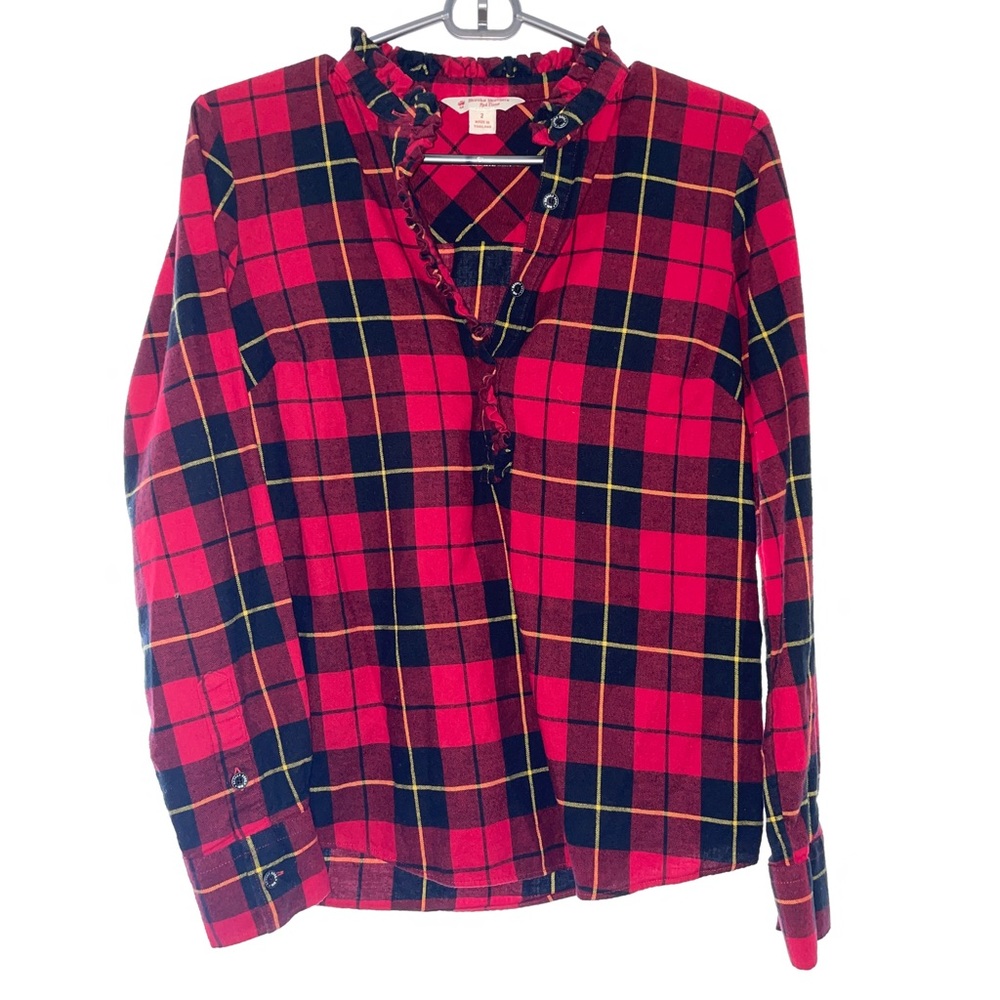 Brooks Brothers Red Fleece 
Plaid Flannel Pop-Over Shirt
Color: Red